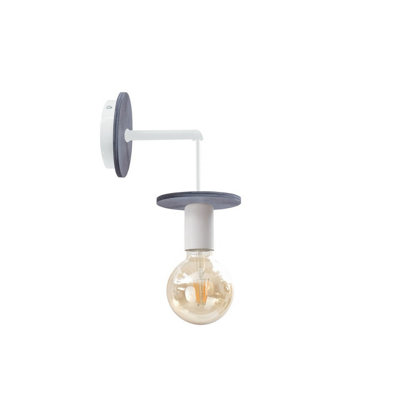 Luminosa Lighting Luminosa Saturn Wall Lamp Grey12Cm1X E27 from B&Q