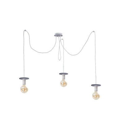 Luminosa Lighting Luminosa Saturn Cluster Pendant Ceiling Light Grey3X E27 from B&Q