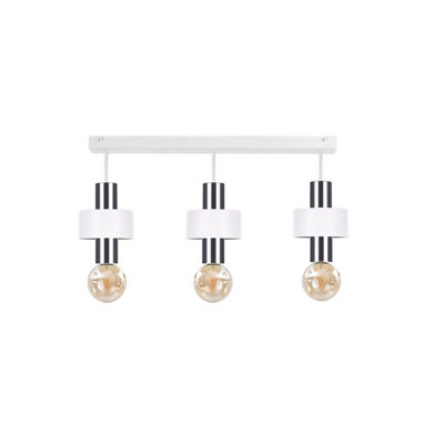 Luminosa Lighting Luminosa Unica Ceiling Spotlight Bar WhiteSilver60Cm3X E27 from B&Q