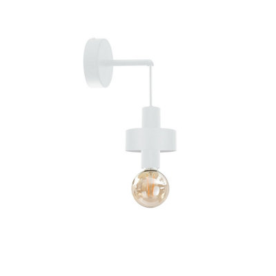 Luminosa Lighting Luminosa Unica Wall Lamp White12Cm1X E27 from B&Q