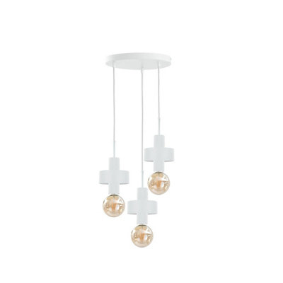 Luminosa Lighting Luminosa Unica Cluster Pendant Ceiling Light White35Cm3X E27 from B&Q