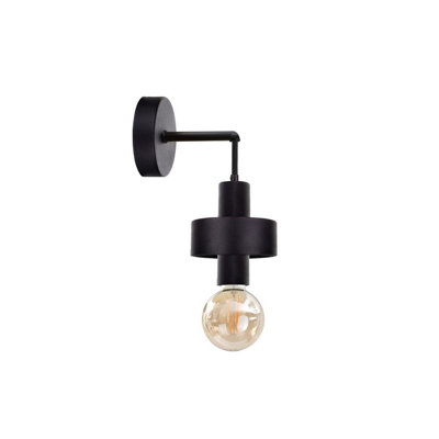 Luminosa Lighting Luminosa Unica Wall Lamp Black12Cm1X E27 from B&Q