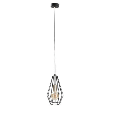 B&Q -  Luminosa Lex Wire Frame Pendant Ceiling Light Gold19Cm1X E27