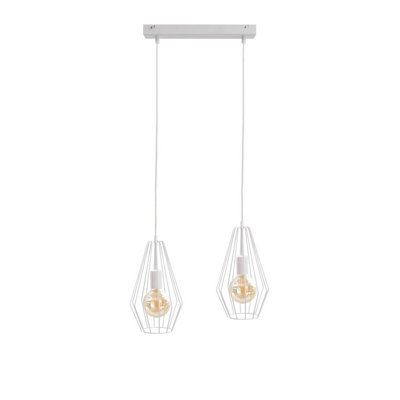 Luminosa Lighting Luminosa Lex Bar Pendant Ceiling Light White50Cm2X E27 from B&Q