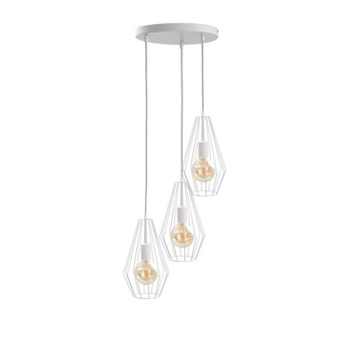 Luminosa Lighting Luminosa Lex Cluster Pendant Ceiling Light White32Cm3X E27 from B&Q