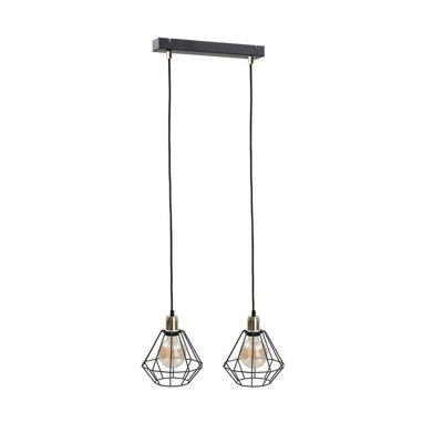 Luminosa Lighting Luminosa Foskal Bar Pendant Ceiling Light Gold50Cm2X E27 from B&Q