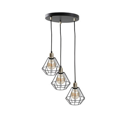 Luminosa Lighting Luminosa Foskal Cluster Pendant Ceiling Light Gold32Cm3X E27 from B&Q
