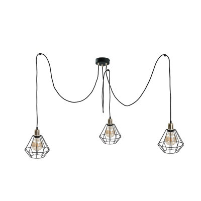 Luminosa Lighting Luminosa Foskal Cluster Pendant Ceiling Light Gold3X E27 from B&Q