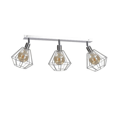 Luminosa Lighting Luminosa Foskal Ceiling Spotlight Bar Silver65Cm3X E27 from B&Q
