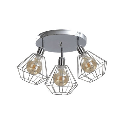 Luminosa Lighting Luminosa Foskal Ceiling Spotlight Clusters Silver32Cm3X E27 from B&Q