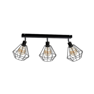 Luminosa Lighting Luminosa Foskal Ceiling Spotlight Bar Black65Cm3X E27 from B&Q