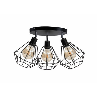 Luminosa Lighting Luminosa Foskal Ceiling Spotlight Clusters Black32Cm3X E27 from B&Q