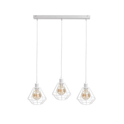 Luminosa Lighting Luminosa Foskal Bar Pendant Ceiling Light White60Cm3X E27 from B&Q