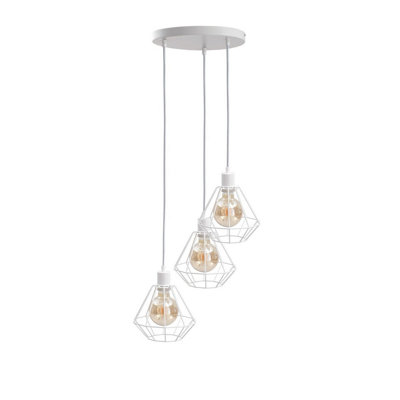 Luminosa Lighting Luminosa Foskal Cluster Pendant Ceiling Light White32Cm3X E27 from B&Q
