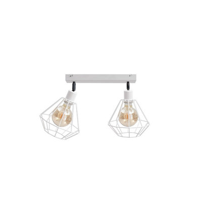 Luminosa Lighting Luminosa Foskal Twin Ceiling Spotlight White55Cm2X E27 from B&Q
