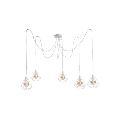 Luminosa Lighting Luminosa Foskal Cluster Pendant Ceiling Light White5X E27 from B&Q
