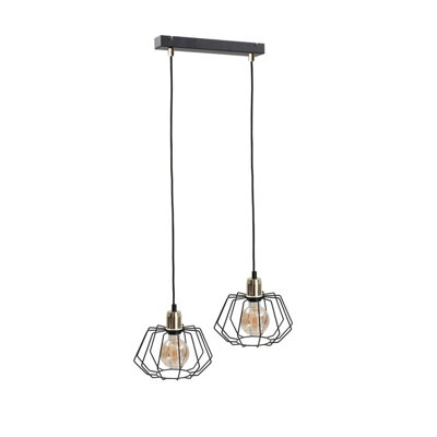 Luminosa Lighting Luminosa Luna Bar Pendant Ceiling Light Gold55Cm2X E27 from B&Q