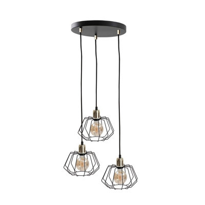 Luminosa Lighting Luminosa Luna Cluster Pendant Ceiling Light Gold32Cm3X E27 from B&Q