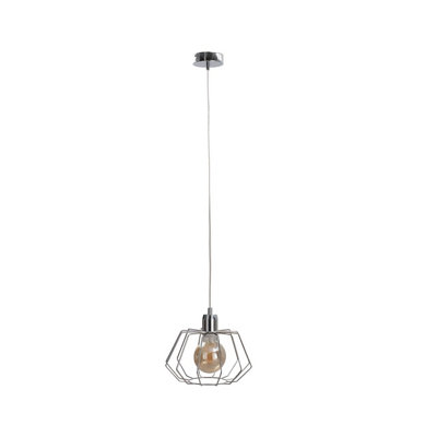 Luminosa Lighting Luminosa Luna Wire Frame Pendant Ceiling Light Silver25Cm1X E27 from B&Q