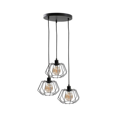 Luminosa Lighting Luminosa Luna Cluster Pendant Ceiling Light Black32Cm3X E27 from B&Q