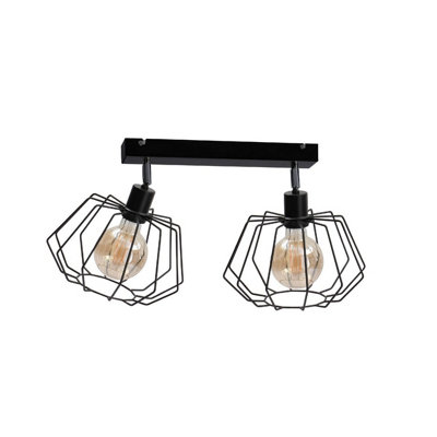 Luminosa Lighting Luminosa Luna Twin Ceiling Spotlight Black50Cm2X E27 from B&Q