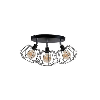 Luminosa Lighting Luminosa Luna Ceiling Spotlight Clusters Black32Cm3X E27 from B&Q