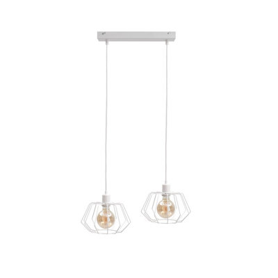 Luminosa Lighting Luminosa Luna Bar Pendant Ceiling Light White53Cm2X E27 from B&Q