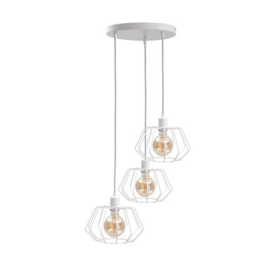 Luminosa Lighting Luminosa Luna Cluster Pendant Ceiling Light White32Cm3X E27 from B&Q