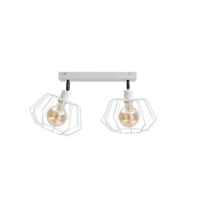 Luminosa Lighting Luminosa Luna Twin Ceiling Spotlight White50Cm2X E27 from B&Q