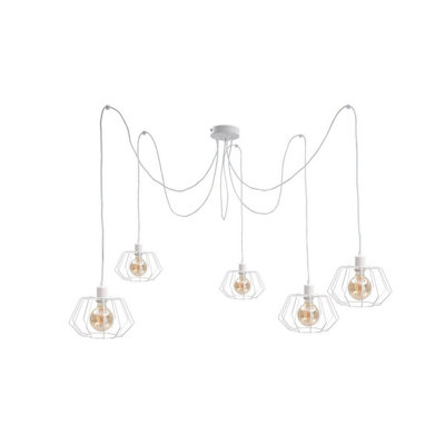 Luminosa Lighting Luminosa Luna Cluster Pendant Ceiling Light White5X E27 from B&Q