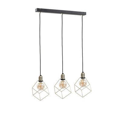 Luminosa Lighting Luminosa Taho Bar Pendant Ceiling Light Gold60Cm3X E27 from B&Q