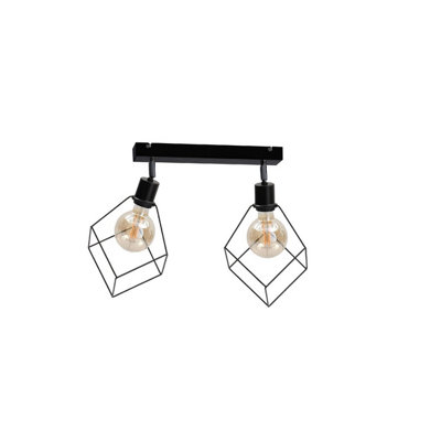 Luminosa Lighting Luminosa Ruben Twin Ceiling Spotlight Black53Cm2X E27 from B&Q