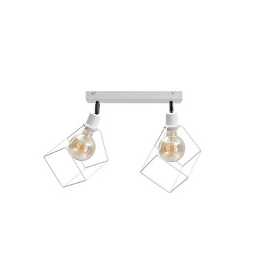 Luminosa Lighting Luminosa Ruben Twin Ceiling Spotlight White53Cm2X E27 from B&Q