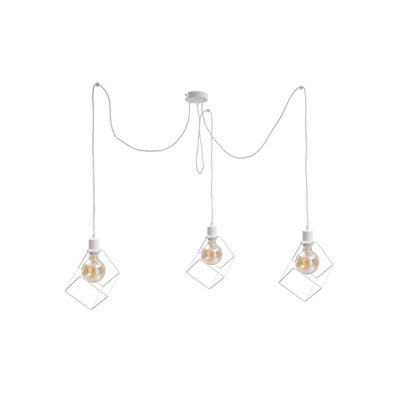 Luminosa Lighting Luminosa Ruben Cluster Pendant Ceiling Light White3X E27 from B&Q