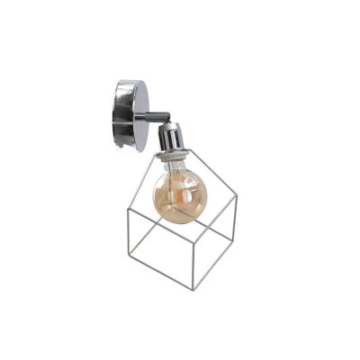 Luminosa Lighting Luminosa Ruben Wall Lamp Silver22Cm1X E27 from B&Q