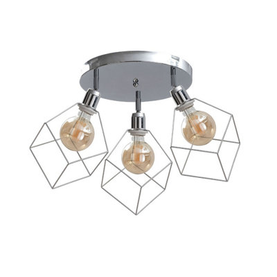 Luminosa Lighting Luminosa Ruben Ceiling Spotlight Clusters Silver32Cm3X E27 from B&Q
