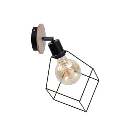 Luminosa Lighting Luminosa Ruben Wall Lamp Wood22Cm1X E27 from B&Q