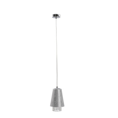 Luminosa Lighting Luminosa Molly Dome Pendant Ceiling Light Crystal Silver17Cm1X E27 from B&Q