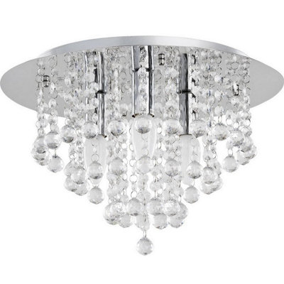 Luminosa Lighting Luminosa Crystel Ceiling Light K9 Crystal35Cm3X E27 from B&Q