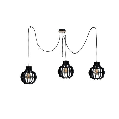 Luminosa Lighting Luminosa Bento Cluster Pendant Ceiling Light Small Black3X E27 from B&Q