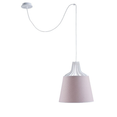 Luminosa Lighting Luminosa Lea Dome Pendant Ceiling Light Pink38Cm1X E27200Cm Wire from B&Q