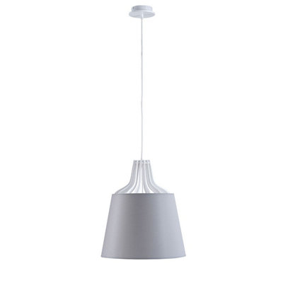 Luminosa Lighting Luminosa Lea Dome Pendant Ceiling Light Grey38Cm1X E27 from B&Q