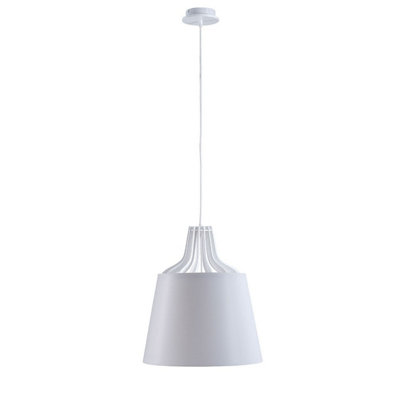 Luminosa Lighting Luminosa Lea Dome Pendant Ceiling Light White38Cm1X E27 from B&Q