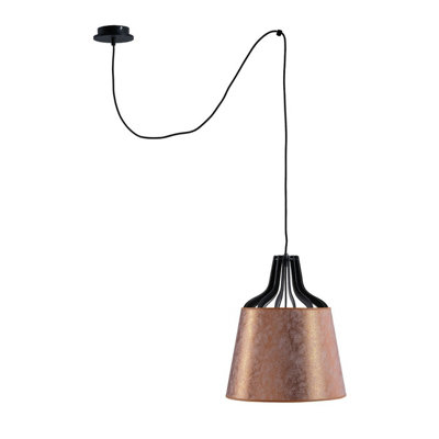 Luminosa Lighting Luminosa Ivo Dome Pendant Ceiling Light Copper38Cm1X E27200Cm Wire from B&Q