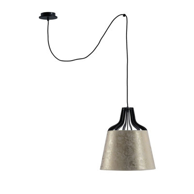 Luminosa Lighting Luminosa Ivo Dome Pendant Ceiling Light Gold38Cm1X E27200Cm Wire from B&Q