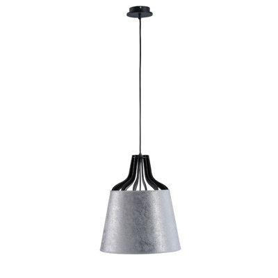 Luminosa Lighting Luminosa Ivo Dome Pendant Ceiling Light Silver38Cm1X E27 from B&Q