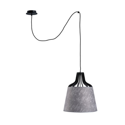 Luminosa Lighting Luminosa Ivo Dome Pendant Ceiling Light Grey38Cm1X E27200Cm Wire from B&Q