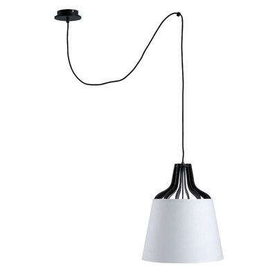 Luminosa Lighting Luminosa Ivo Dome Pendant Ceiling Light White38Cm1X E27200Cm Wire from B&Q