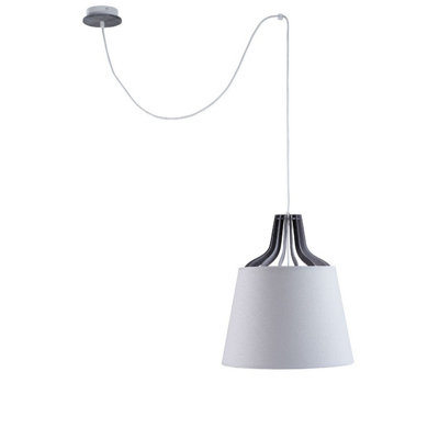 Luminosa Lighting Luminosa Lucio Dome Pendant Ceiling Light White38Cm1X E27200Cm Wire from B&Q
