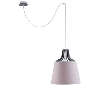 Luminosa Lighting Luminosa Lucio Dome Pendant Ceiling Light Pink38Cm1X E27200Cm Wire from B&Q